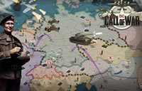 Call of War Karte in Mitteleuropa mit Browsergame Logo