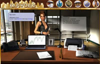 Screenshot vom Büro der Wirtschaftssimulation Kapiworld