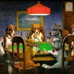 Hunde beim Poker spielen